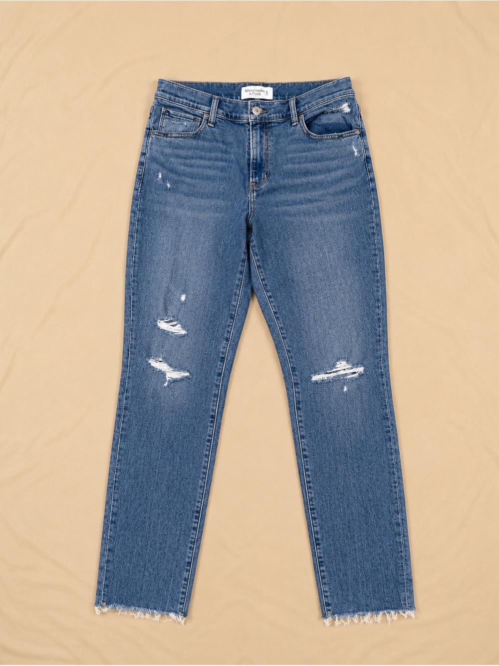 Abercrombie & Fitch High Rise Super Skinny Ankle Jeans | Distressed | 31/12
